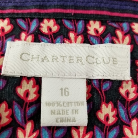 Charter Club women's button down shirt size 16 - Picture 3 of 8